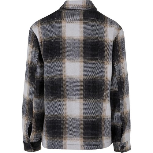Urban Classics Zipped Shirt Jacket Men's Zip Checked Pattern - Picture 2 of 17