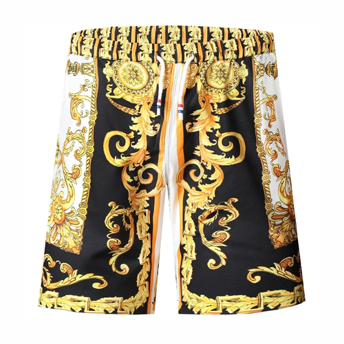 New Luxury Men Beach Shorts Gold Luxury Swimwear Shorts Breathable Sport Shorts - Picture 4 of 18