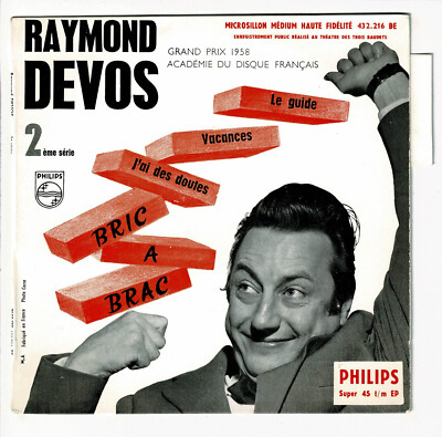 Raymond Devos Vinyl 45 Runden 7 '' EP Bric A Markenuhr - Le Guide - Urlaub