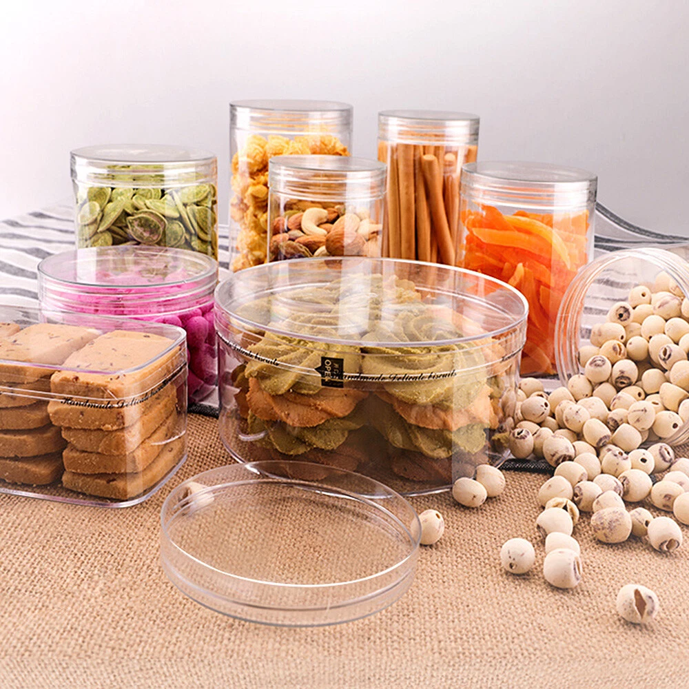 Clear Plastic Cookies Storage Box Biscuits Baking Cake Dessert