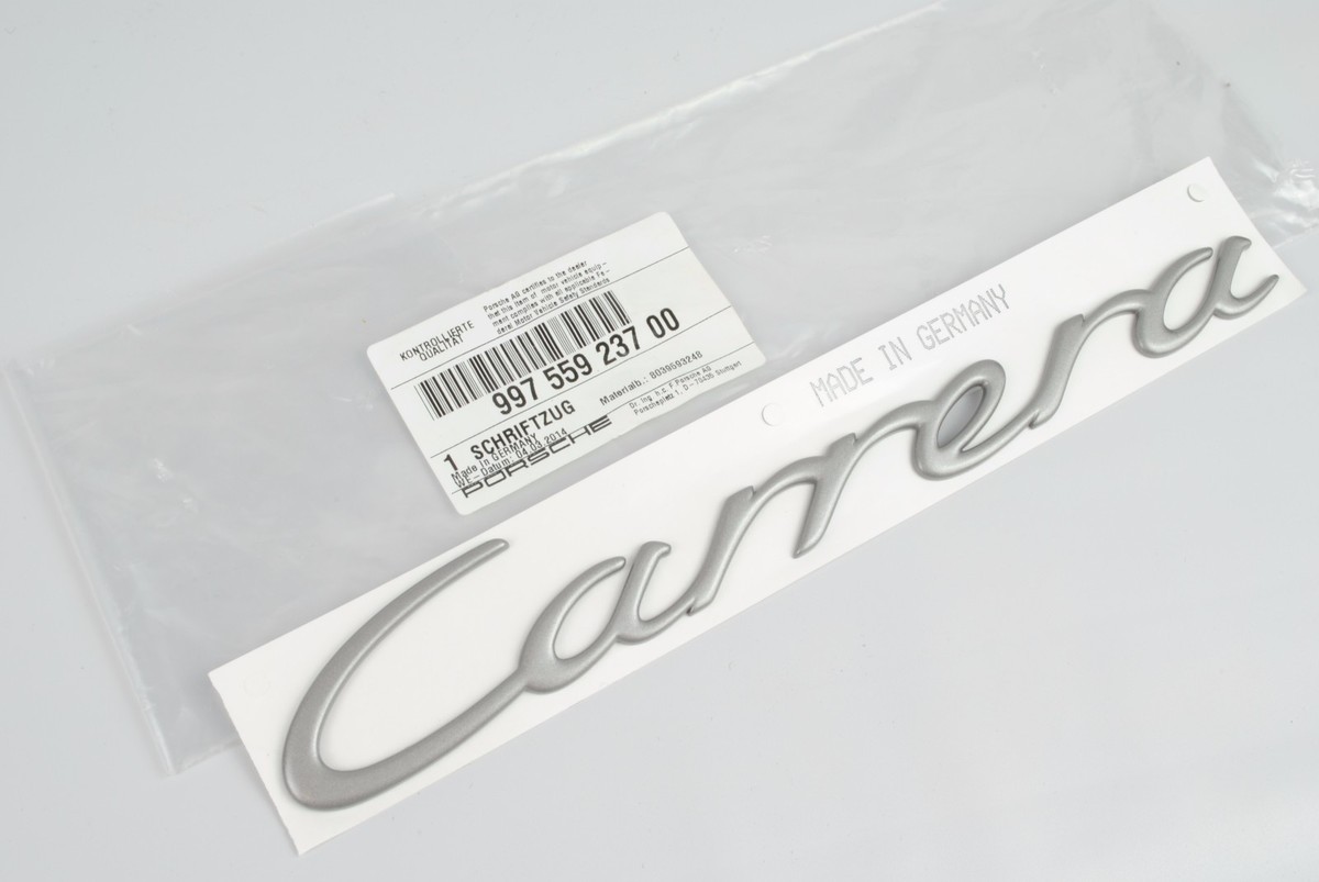 Genuine Porsche Carrera Emblem Insignia Logo Script Titanium 