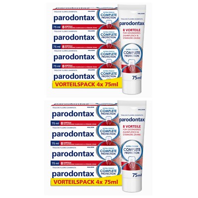 Parodontax Complete Protection Extra Frisch Zahnpasta 8-Vorteile 8erPack ,8x75ml