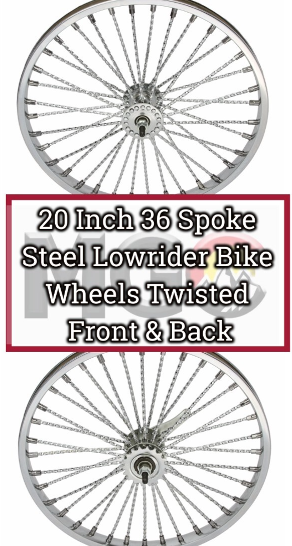 20 inch Steel Front & Back Wheel Wheels Rim Twisted 36 Spoke