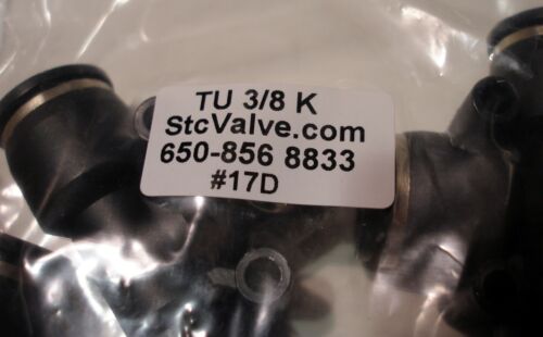 Qty 5, STC, TU 3/8 K, 3/8" Tube OD Tee Union Push-to-Connect Air Fitting - Picture 5 of 12