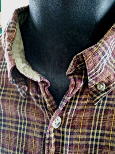 Columbia Men's Shirt Cotton Button Front Brown Check Size L - Picture 3 of 6