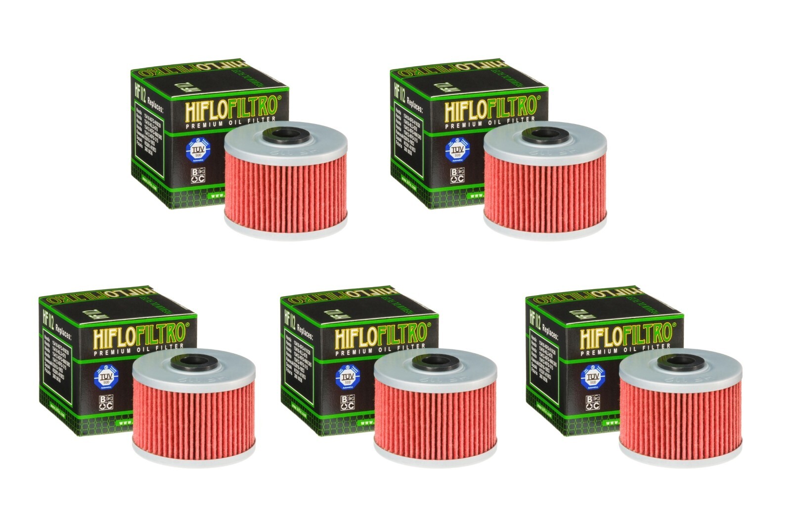 Hiflofiltro OE Quality Oil Filters x5 Fits HONDA FMX650 (2005 to 2007)