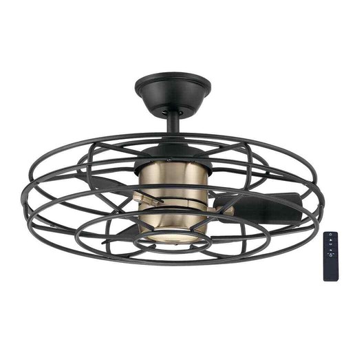 Home Decorators Heritage Point 25 in. LED Indoor/Outdoor Bronze Gold