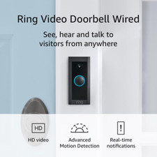 Ring Video Doorbell Wired Newest Model , Use Two-Way Talk, Advanced Motion Dete