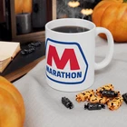 Marathon Oil Gas Company 2 Sided 11oz Coffee Tea White Mug
