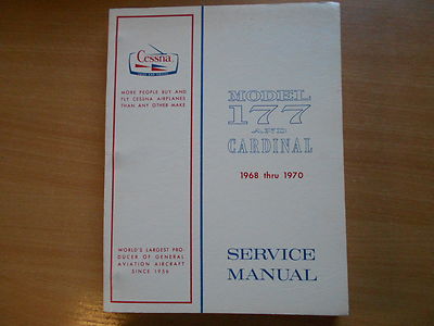 Werkstatthandbuch Service Repair Shop manual Cessna 177 & Cardinal 1968-1970
