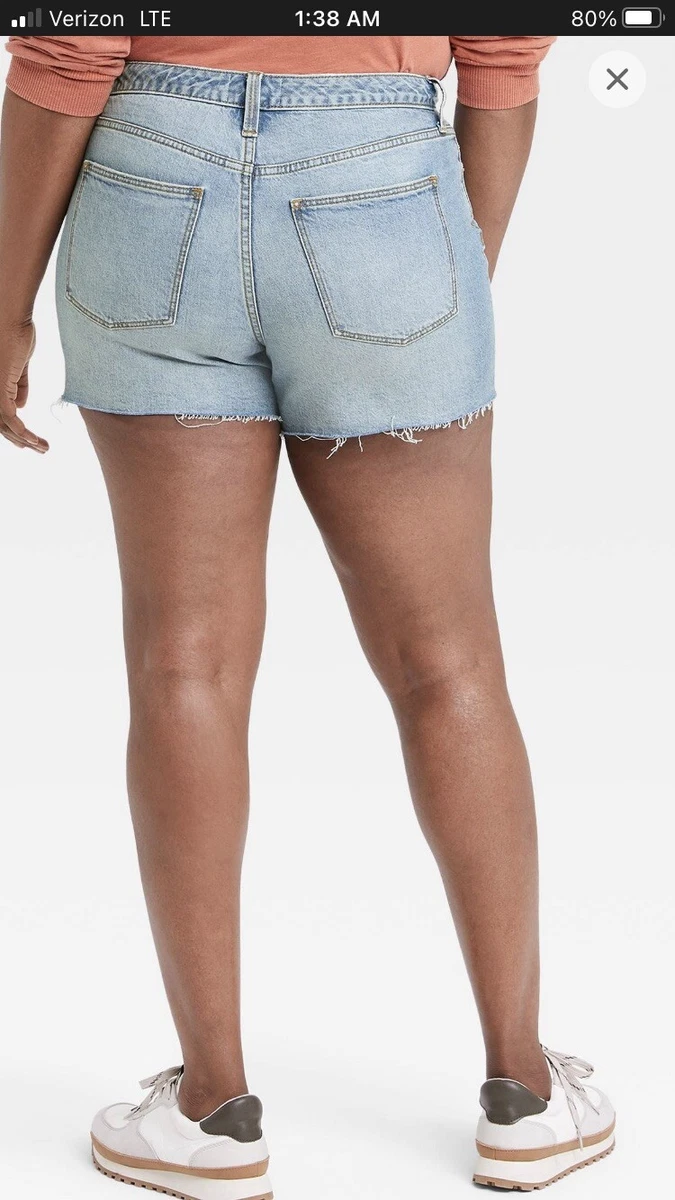 Womens High Rise Vintage Midi Jean Shorts Universal Thread Size 10