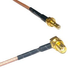 RG316 SMB MALE BULKHEAD to SMA FEMALE ANGLE RF Cable Rapid-SHIP LOT