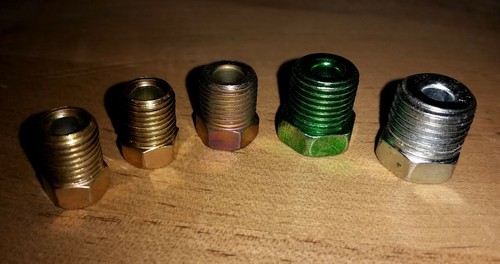 Male Tube Nut Inverted Flare Fitting Kit Prop Valve Brake MC fits 3/16" Tube 5PC - Bild 2 von 4