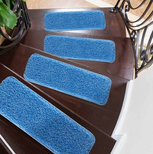 Stair Treads Carpet Mat Non Slip Skid Cleaning Machine Washable, Shaggy 22x67cm - Picture 54 of 88