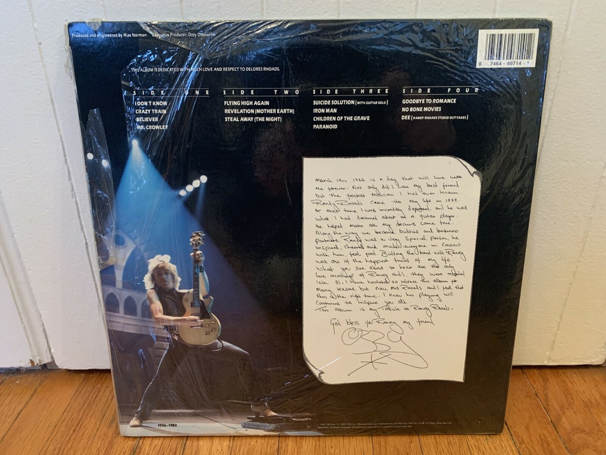 OZZY OSBOURNE RANDY RHOADS TRIBUTE * SEALED 1987 2LP