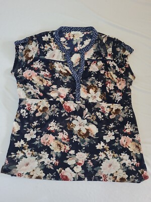 Damen Bluse Siren Fily S XL transparent Kurzarm blau Mix 11288