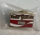 Vintage Coca Cola Fort Worth Texas Enamel Lapel Hat Pin