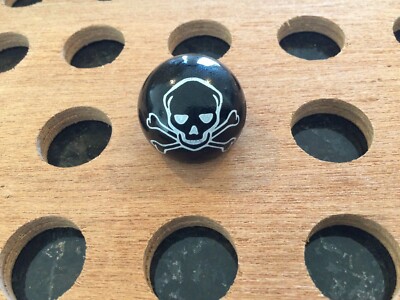 Vintage | Skull '' White Print on Black Marble