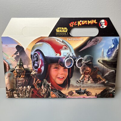 Star Wars KFC Kids Meal Box Rare 1999 Episode I The Phantom Menace Figures