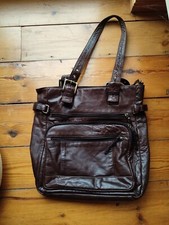 Loubs handtasche damen echtes leder Braun Schultertasche Shopper