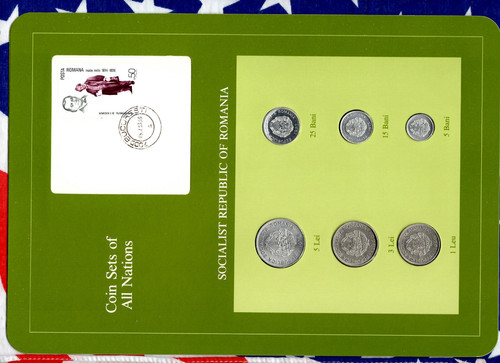 Coin Sets of All Nations Romania 1966 -1982 UNC 8.7.83 5 Bani 1975