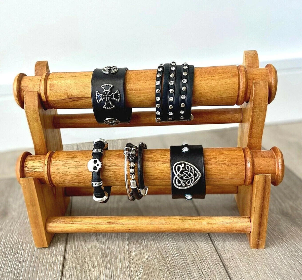 Wood Bracelet Display Stand, Bangle Stand Display