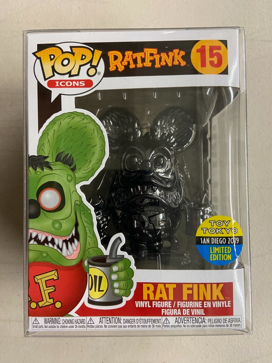 Funko Pop Icons Rat Fink Black Chrome 2019 SDCC Comic Con