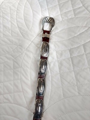 Rick Martinez Concho Belt Navajo Sterling Silver Vintage  display picture 3