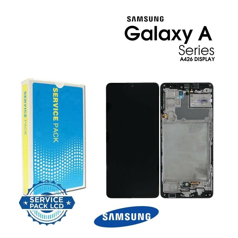 DISPLAY LCD + TOUCH SCREEN + FRAME SAMSUNG A42 A426 GH82-24375A ORIGINALE NERO