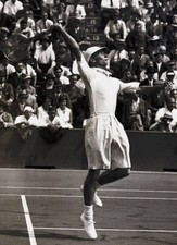 Henry Austin In Play Against Vines At The Stade Roland Garros Paris OLD PHOTO