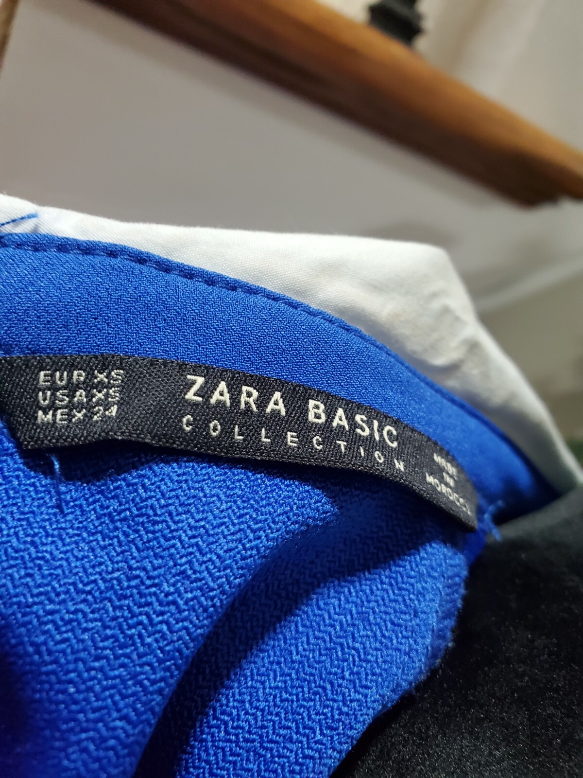 Zara Basic Womens Blue Polyester Collared Short S… - image 8