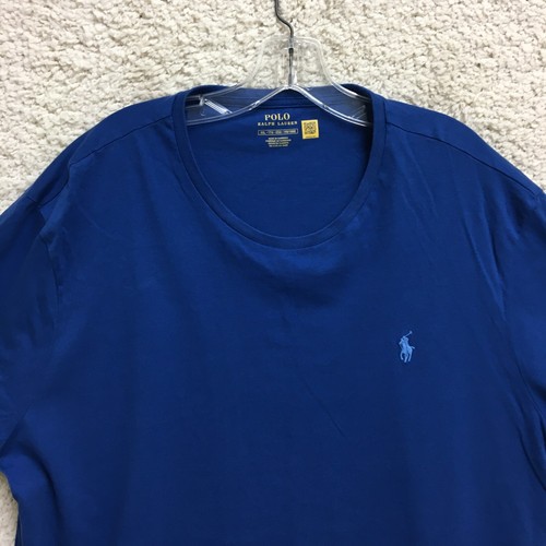 Polo Ralph Lauren Shirt 2XL Adult Blue Crewneck Short Sleeve Pullover Mens XXL - Picture 2 of 9