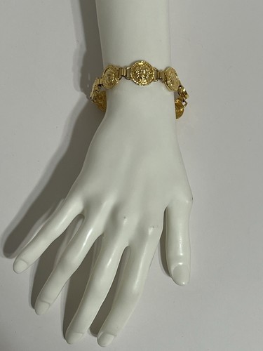 Vtg Gianni Versace Gold Medusa Bracelet
