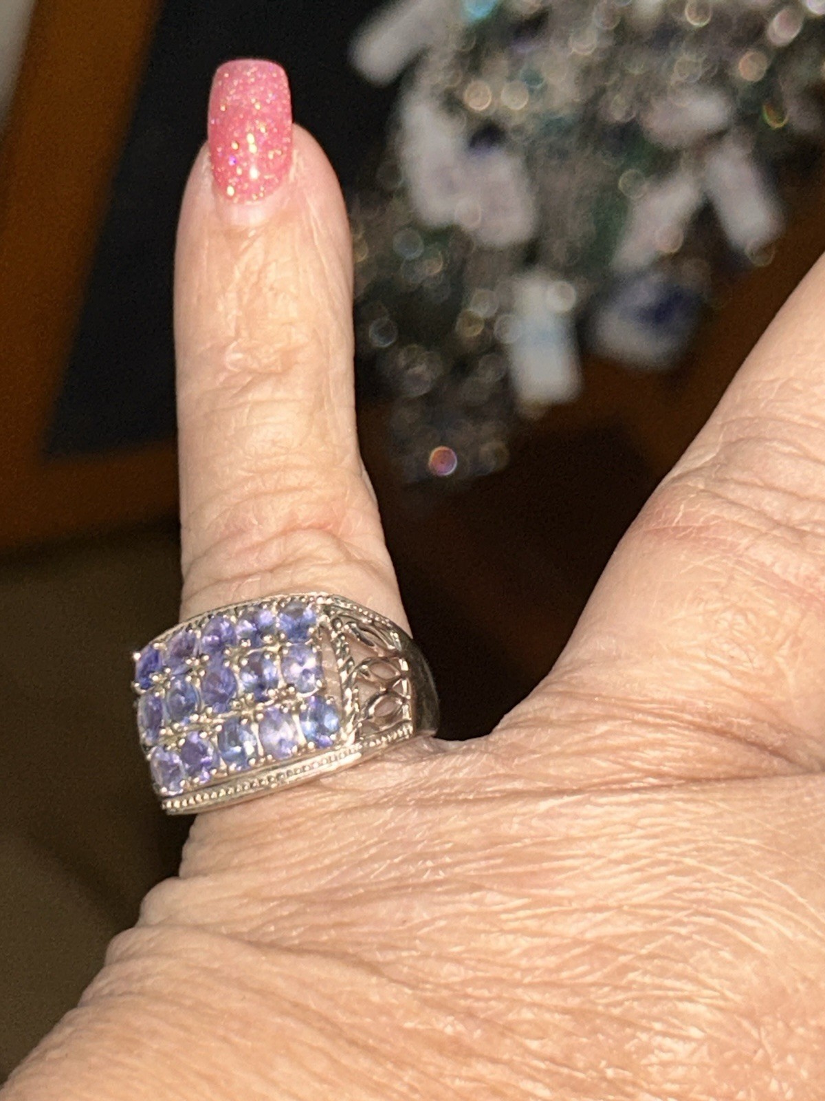 Affinity Tanzanite Sterling Silver Ring Size 9 - image 1