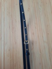 Coach Replacement Strap Black Leather With Brass Hardware