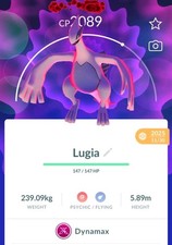 Dynamax Lugia - Pokemon Go - Registered or 30 Day