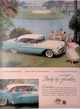 1955 Body by Fisher General Motors Vintage Vehicle Print Ad Life Aug 22