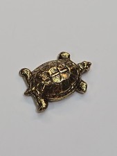 Turtle Lapel Pin Gold Color Metal Very Small