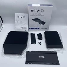 VIVO Black Universal Wooden Adjustable Arm Rest Mouse Pad with Security Straps