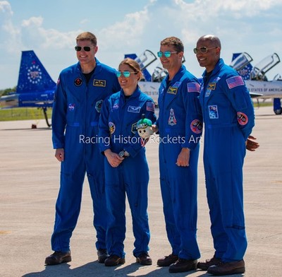 2026 20X30 MARCH PHOTO CREW ARRIVAL KSC SLS Artemis II Moon ROCKET HISTORY WOW