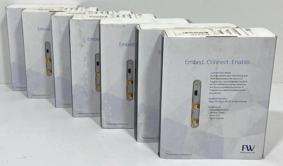 Lote de 7 módems Feeney Wireless Skyus 3G Verizon funcionando M2M kits integrados nuevos de stock Foto 3 de 4