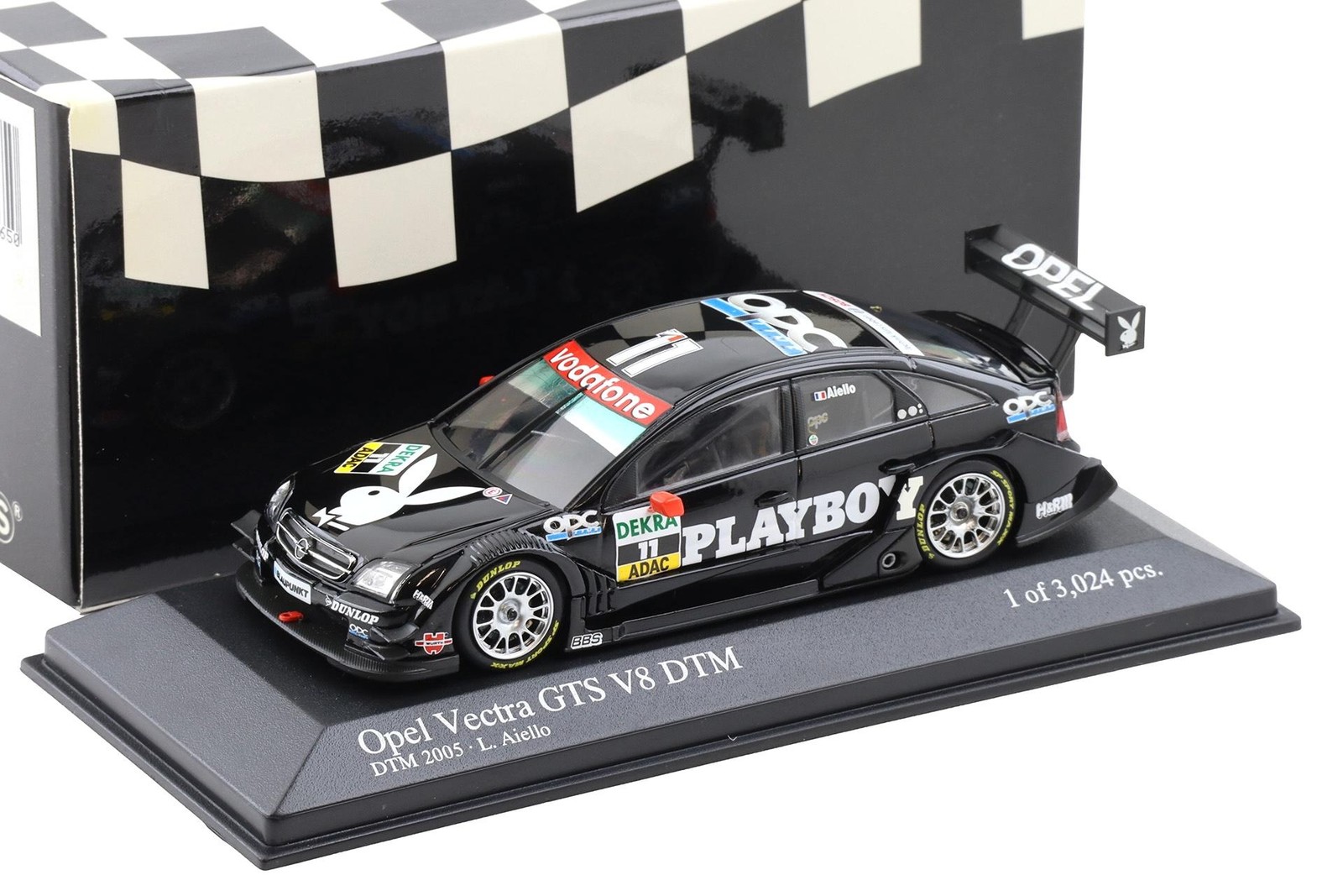Minichamps 1:43 Opel Vectra GTS V8 DTM 2005 Team OPC #11 L.Aiello Diecast Metal