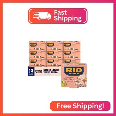 Rio Mare Solid Light Skipjack Tuna in Olive Oil, 5.6 Ounce Can, Pack of 12