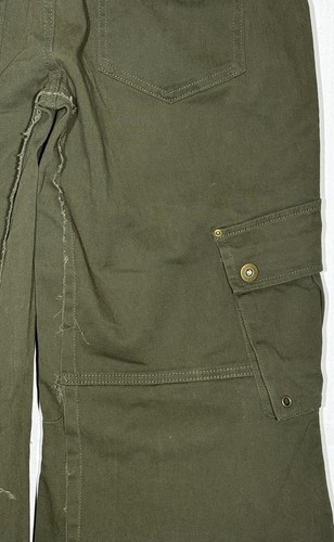 Pantalone cargo kaki con coulisse gamba svasata fenicottero donna taglia media - Foto 6 di 13
