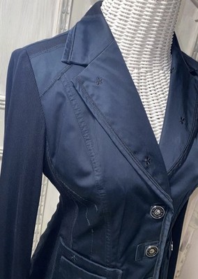 Zauberhafter Dunkelblauer Edel Strech Blazer Jacke 34 36 Sportalm Nalu m. Strick
