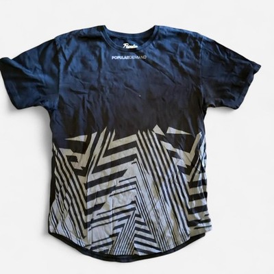 Popular Demand Men's Black and Grey T-shirt