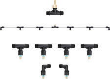 Metal 6-Nozzle Poly Boom Wand with 3/8" Brass Fitting, 7.5 Ft. ATV Sprayer Boom,