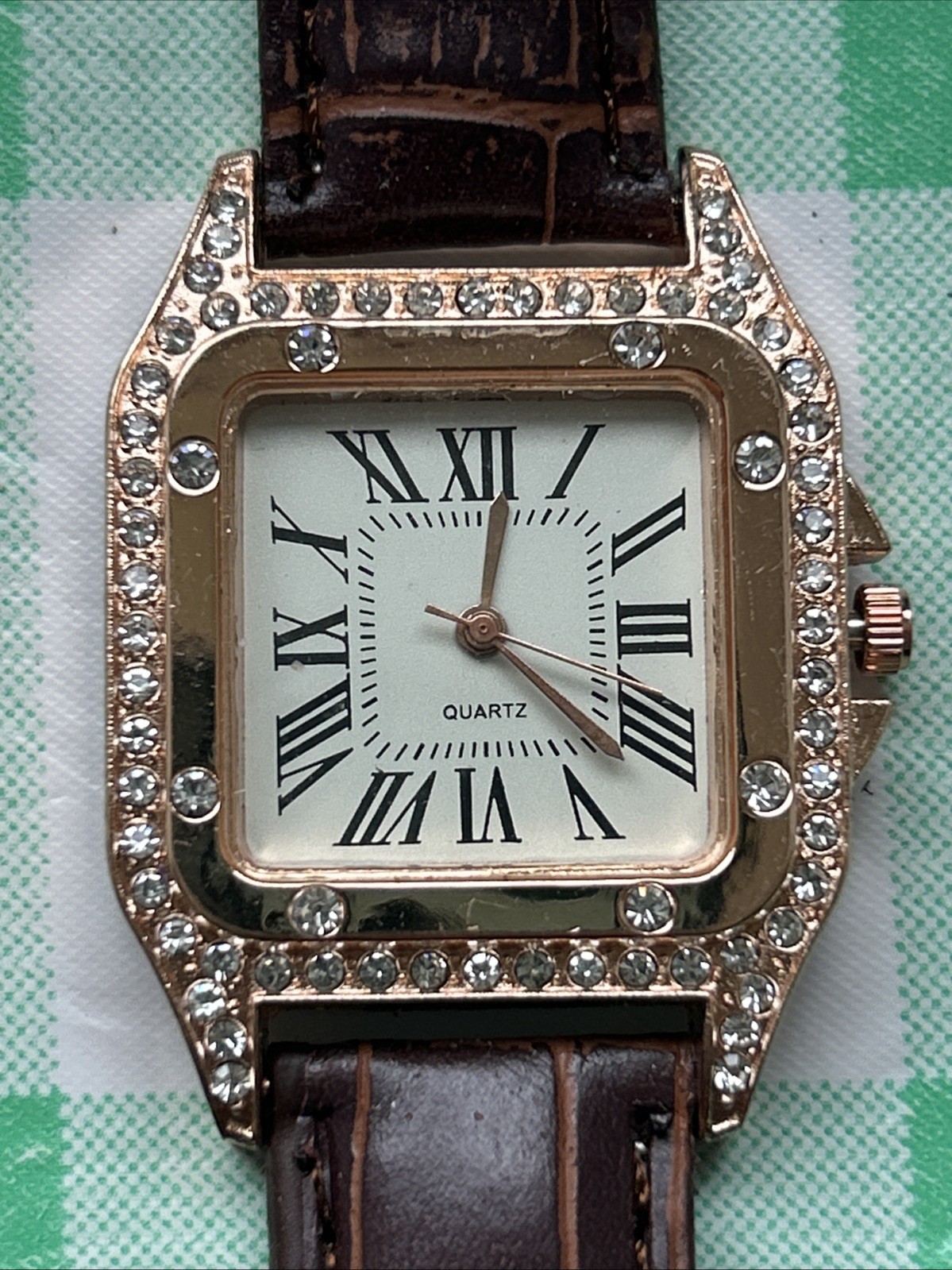 Rose Gold Tone Brown Band Women’s Quartz Watch