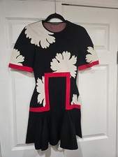 Alexander Mqueen Black & Red Womens Knit Dress, Size XS