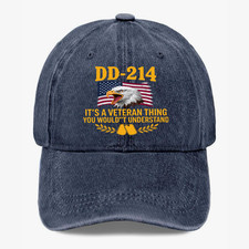 DD-214 Veteran Hat It's A Veteran Thing You Wouldn't Understand Eagle Flag Cap